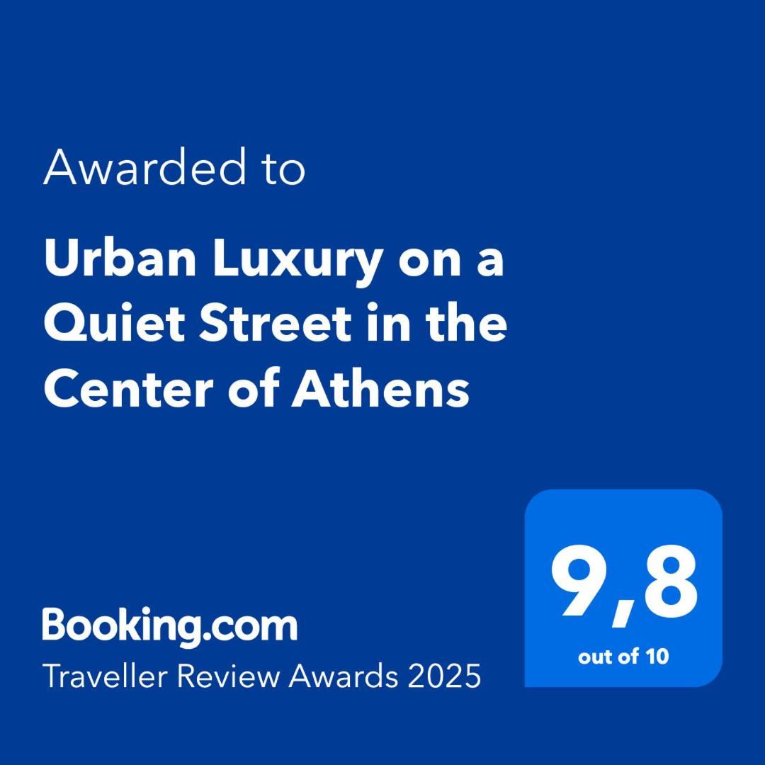 Urban Luxury On A Quiet Street In The Center Of Athens Apartment Exterior foto